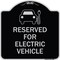 Signmission Reserved for Electric Vehicle W/ Graphic Heavy-Gauge Aluminum Sign, 18" x 18", BS-1818-23209 A-DES-BS-1818-23209 - alternate 1